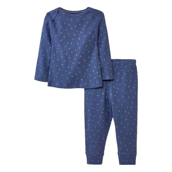 Cloud Island Baby Boy Blue 2pc Wide Ribbed Soft Top & Bottom Set Size 3-6M NEW! - Picture 2 of 9